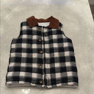 Boys Mudpie Plaid Vest 4-5T